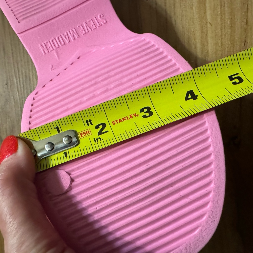Steve Madden Bright Pink Platform Mules - Picture 7 of 11